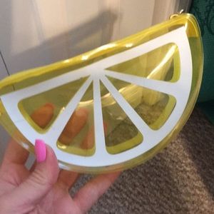 Lemon wedge zip pouch